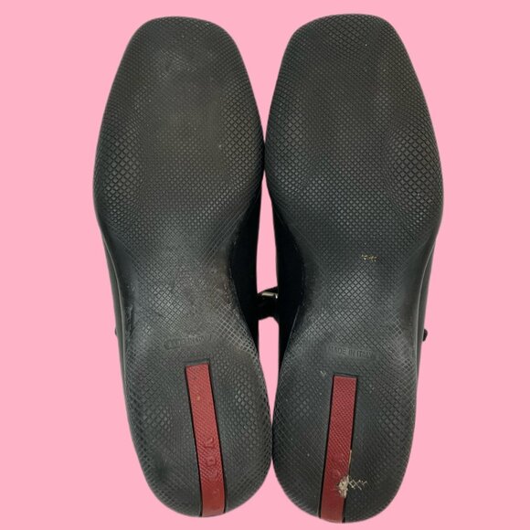 Authentic Prada Black Leather Mary Jane Loafers - Picture 4 of 4